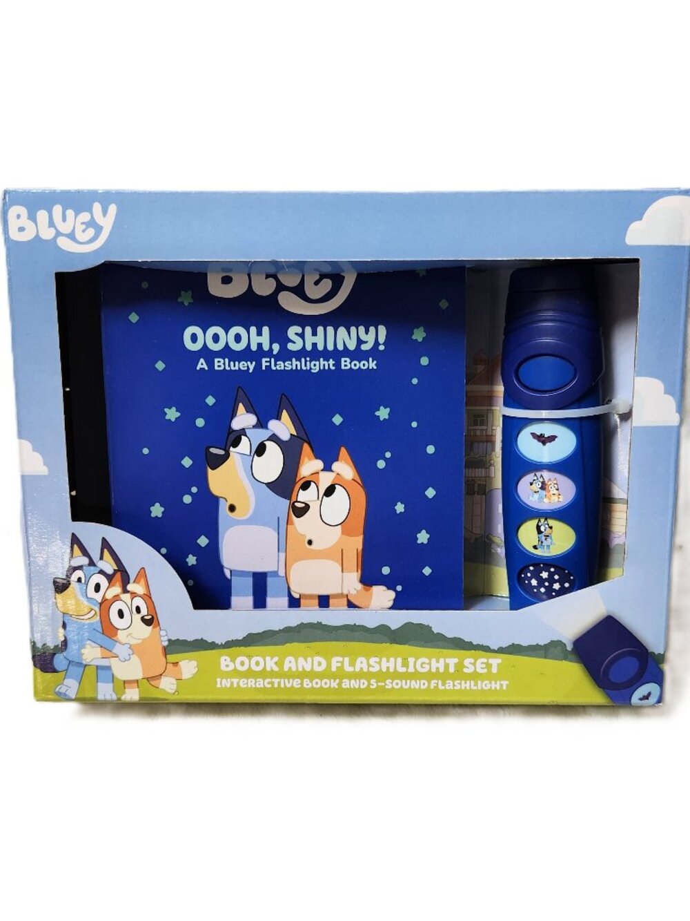BLUEY - Oooh, Shiny! A Bluey Flashlight Book Toy Adventure Sound Book - NEW NIB